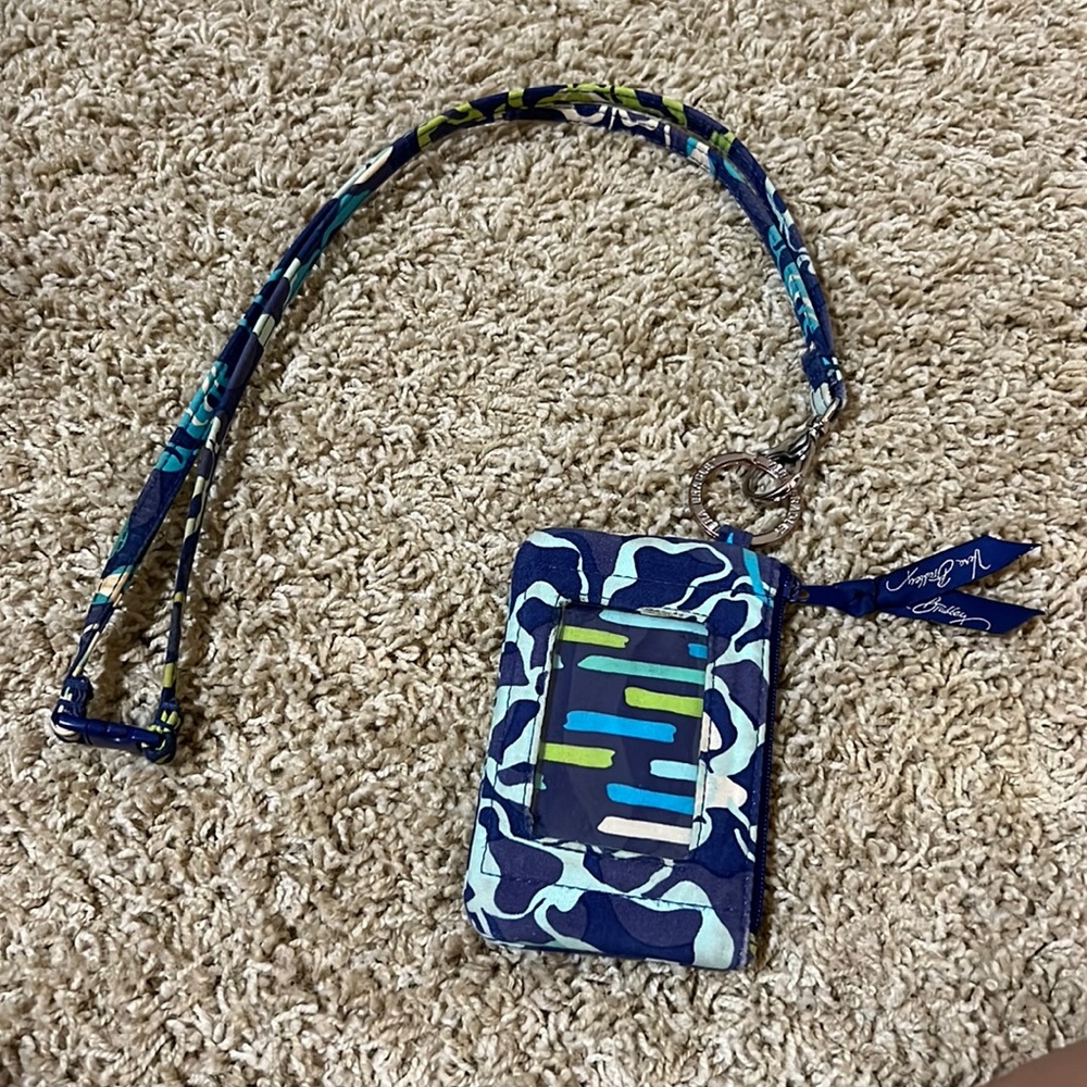 Blue Floral Vera Bradley Lanyard